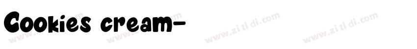 Cookies cream字体转换